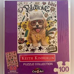 Factory Sealed Keith Kimberlan 100 pcs “Be Pawsome” Puzzle Collection